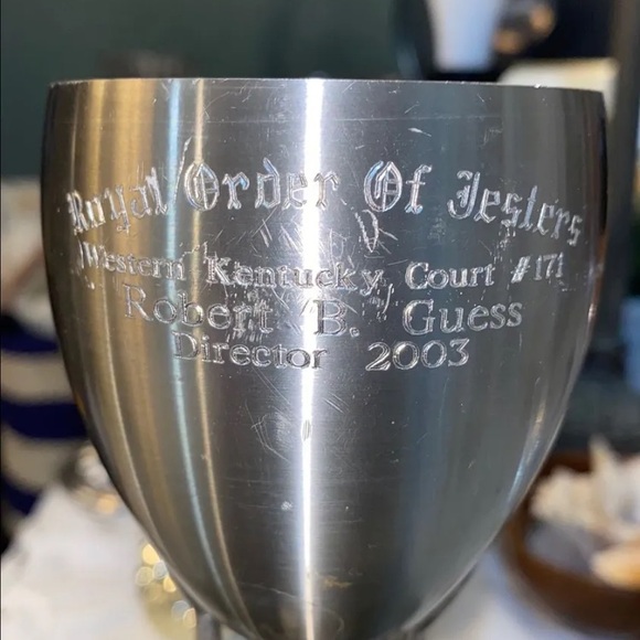 2003 solid Pewter Royal order of jesters goblet - Picture 2 of 6